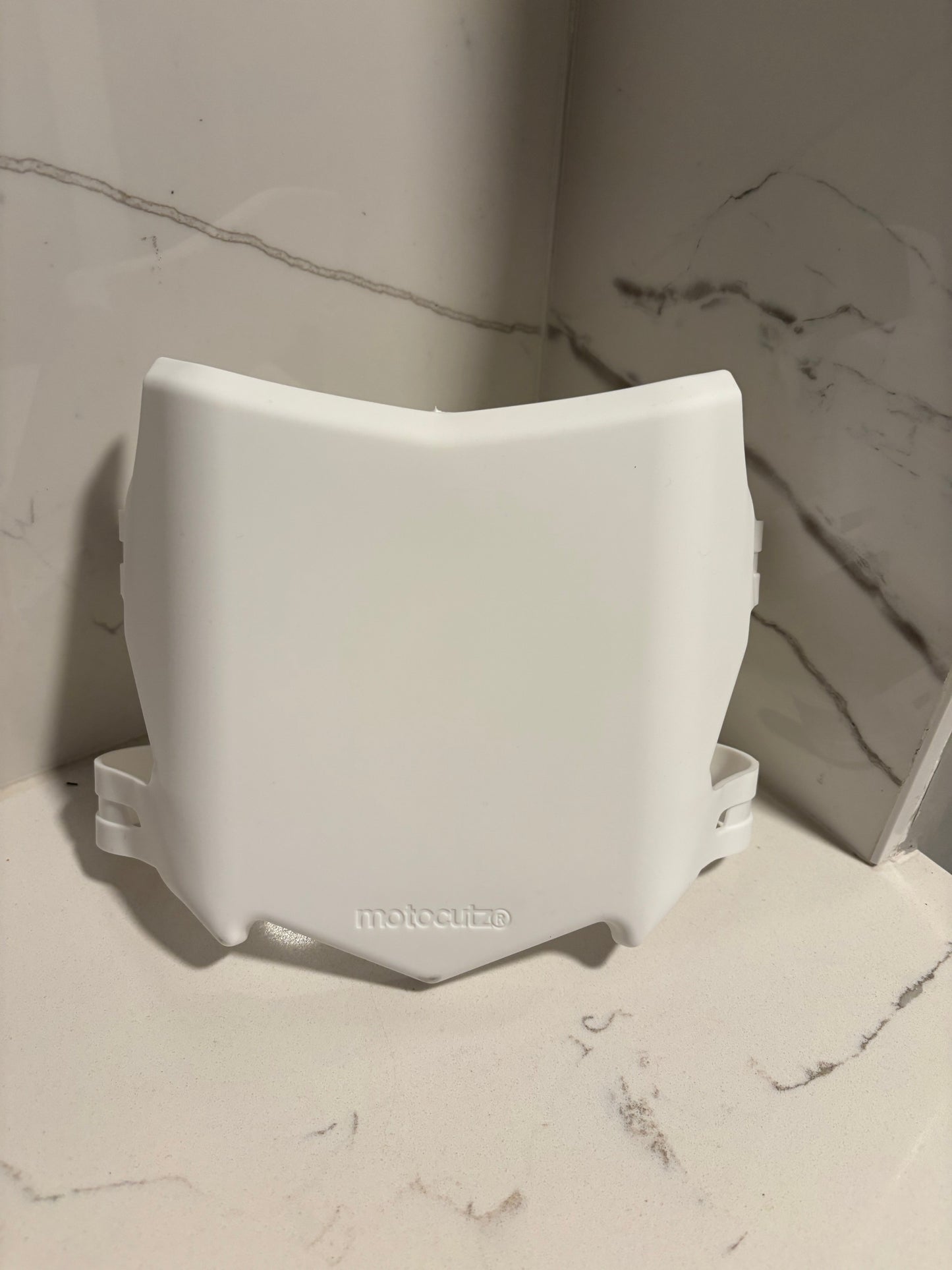 Authentic White Motocutz number plate