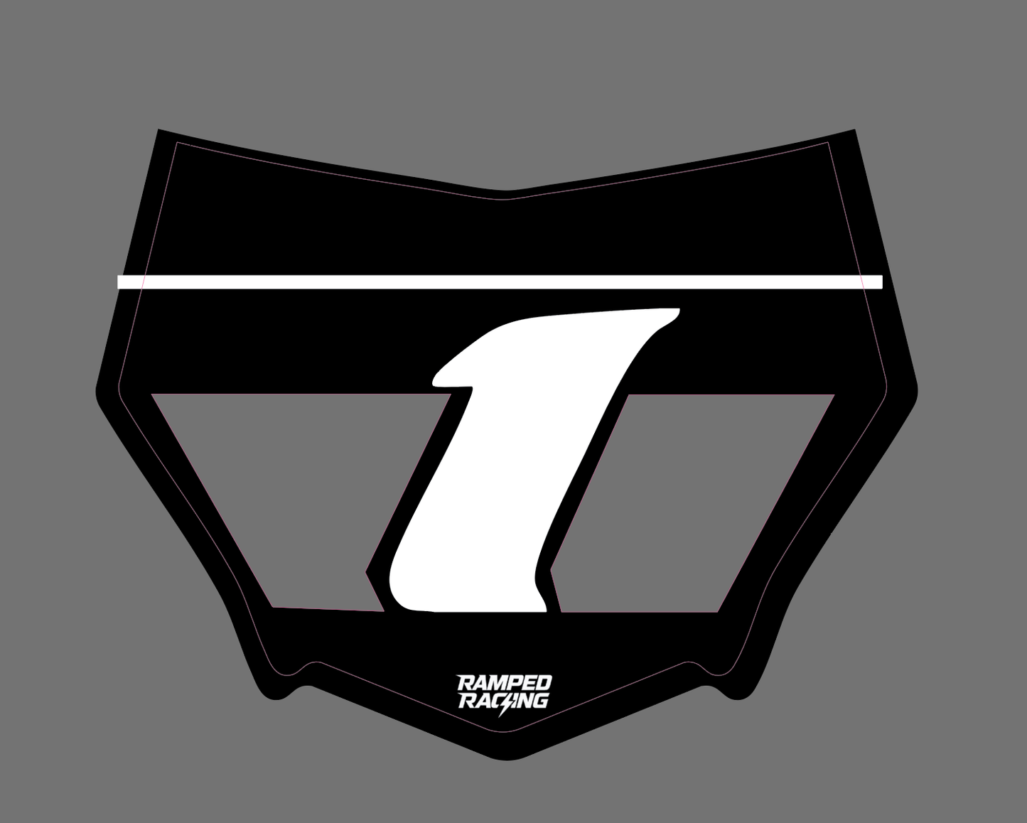 (Vented Cut) Motocutz Front Plate Decal