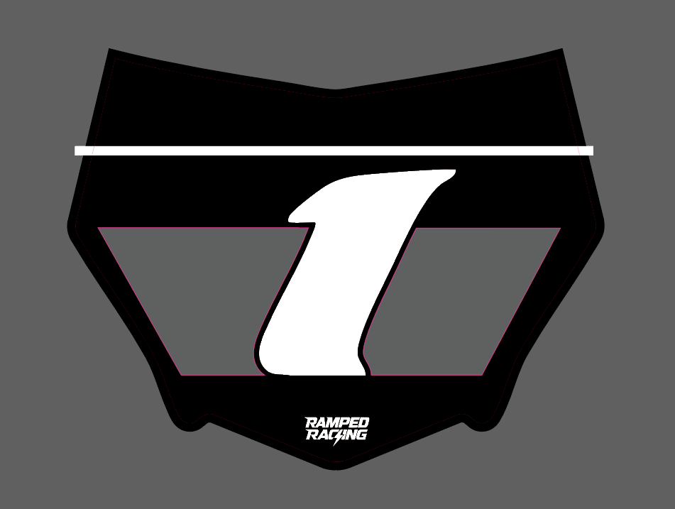 (Vented Cut) Motocutz Front Plate Decal