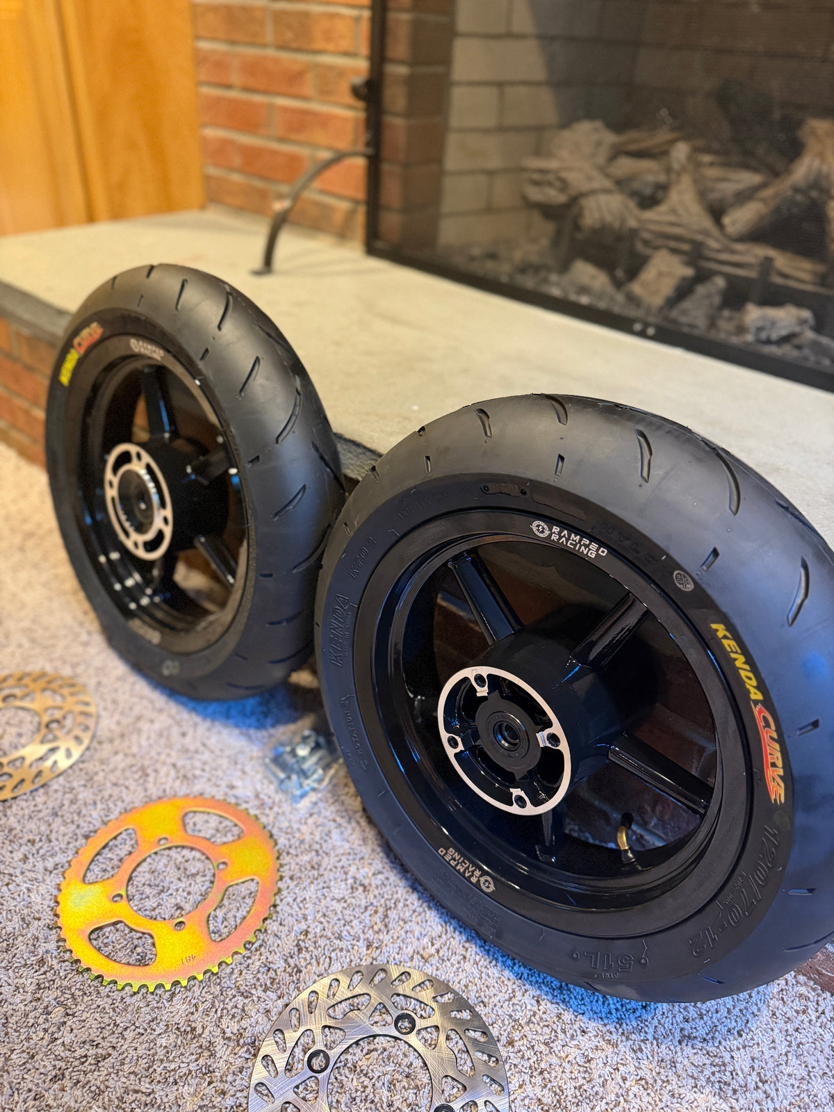Yozma, Tuttio, Heybike,  12/12 Supermoto Wheel Set (Kenda Curve Tires) – Ships Same/Next DaY