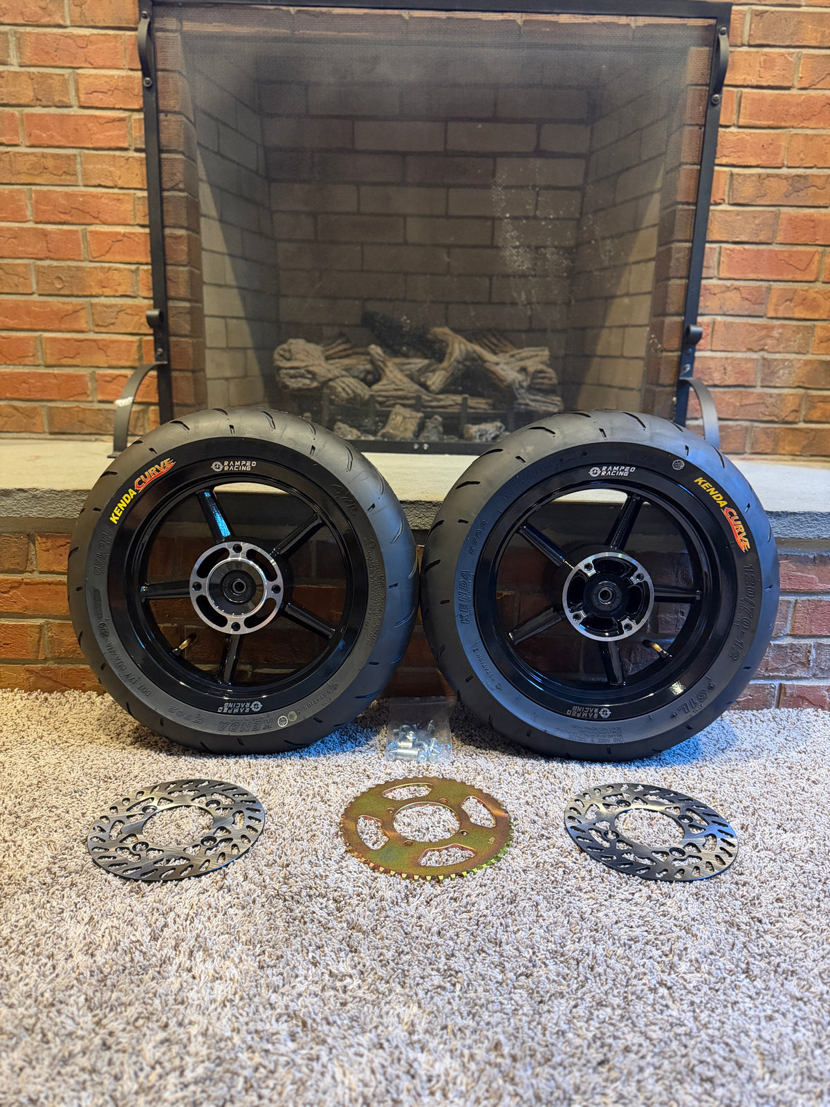 Yozma, Tuttio, Heybike,  12/12 Supermoto Wheel Set (Kenda Curve Tires) – Ships Same/Next DaY