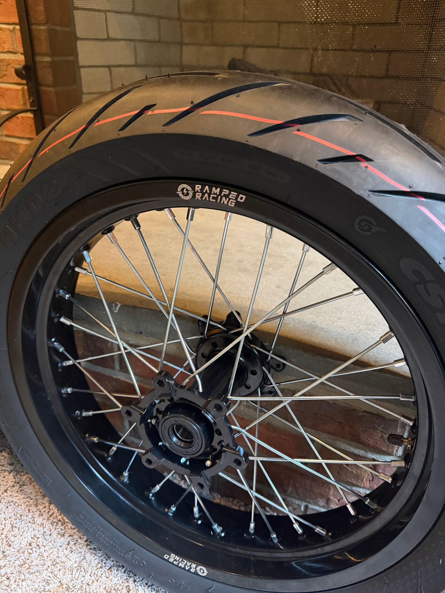 (FAST SHIPPING) 17/17 Supermoto Wheel Set for Surron Ultra Bee and Y-volt Surge V (Pre-mounted Tires )