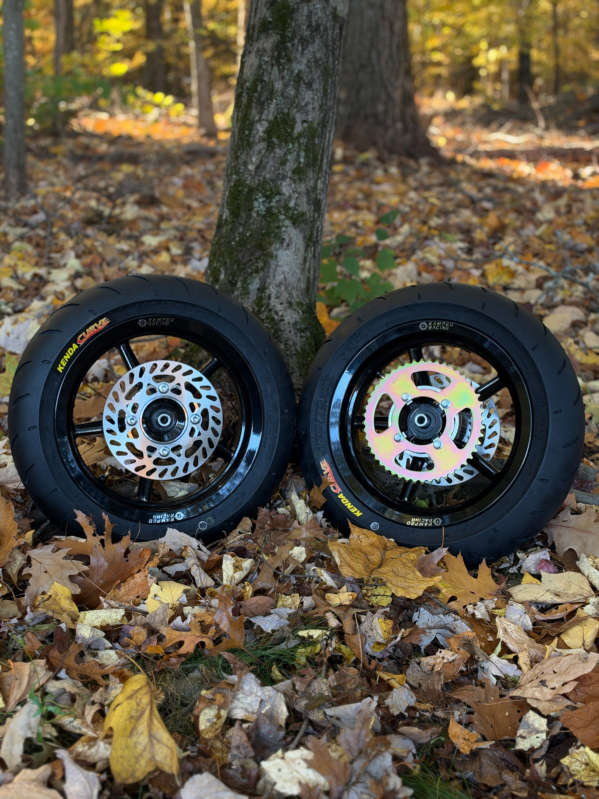 Yozma, Tuttio, Heybike,  12/12 Supermoto Wheel Set (Kenda Curve Tires) – Ships Same/Next DaY