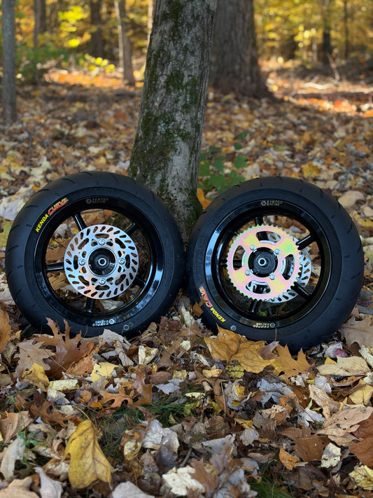 Yozma, Tuttio, Heybike,  12/12 Supermoto Wheel Set (Kenda Curve Tires) – Ships Same/Next DaY