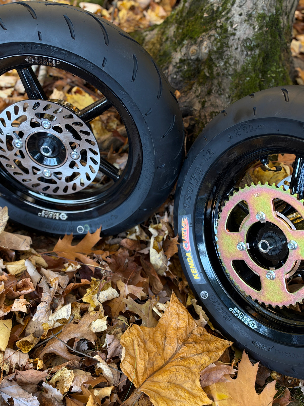 Yozma, Tuttio, Heybike,  12/12 Supermoto Wheel Set (Kenda Curve Tires) – Ships Same/Next DaY