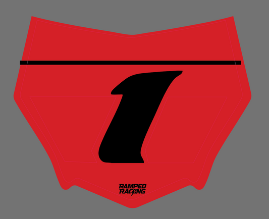 Red Motocutz Vented Plate
