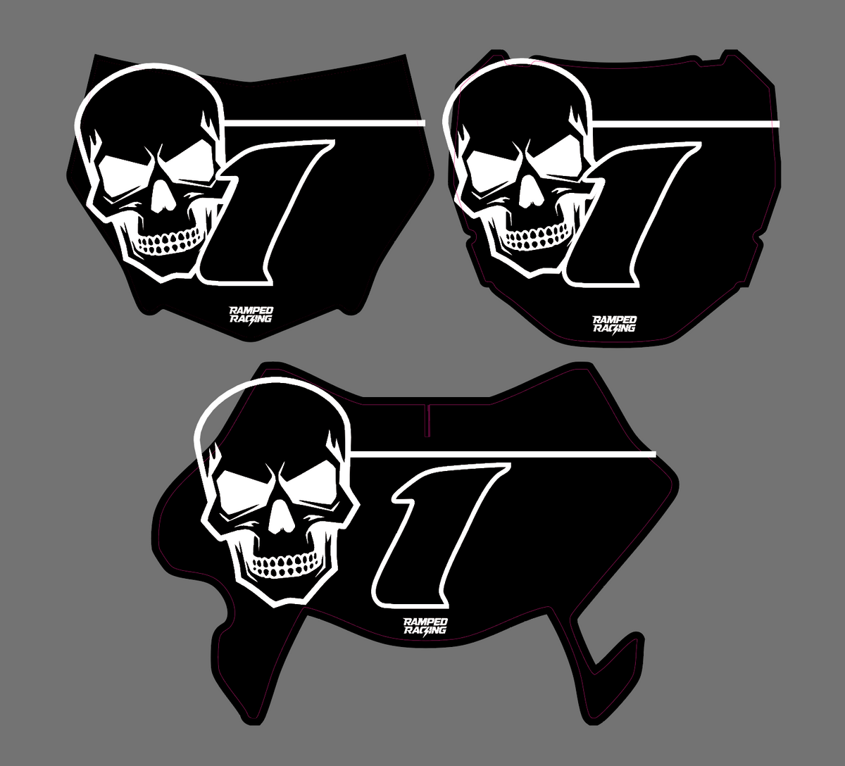 Skull Number Plate