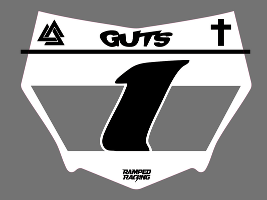 White Motocutz Vented Plate