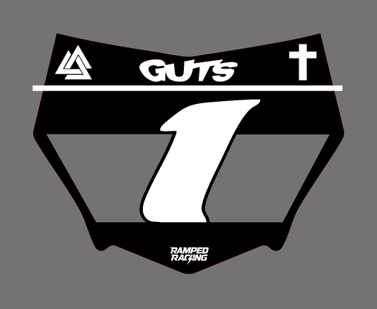 Black Motocutz Vented Plate